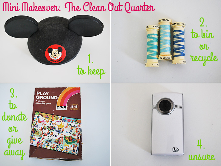 Mini Makeover: The Clean Out Quarter on Style for a Happy Home