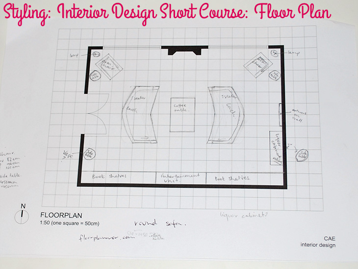 Styling: Interior Design Short Course Floor Plan by Dannielle Cresp on Style for a Happy Home