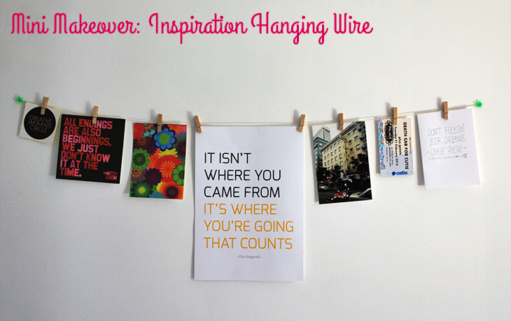 Mini Makeover: Inspiration Hanging Wire via Style for a Happy Home