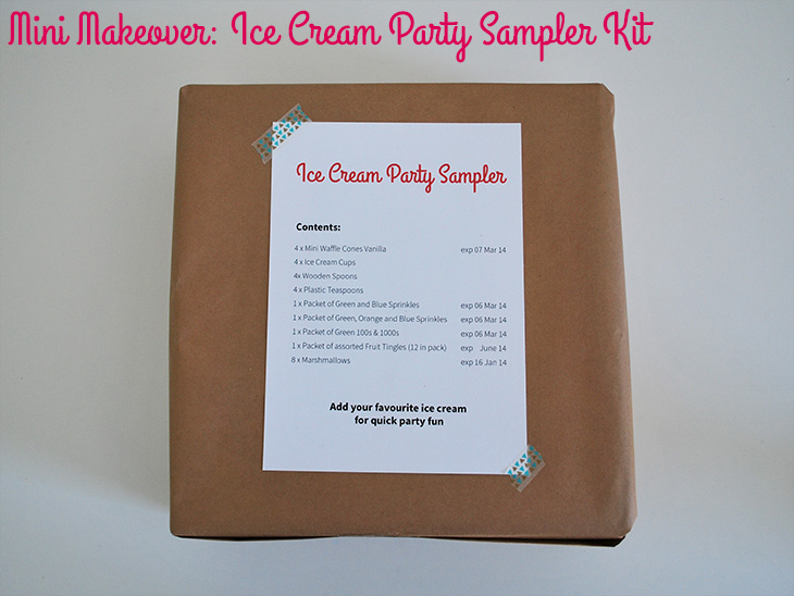 Mini Makeover: Ice Cream Party Sampler Kit via Style for a Happy Home