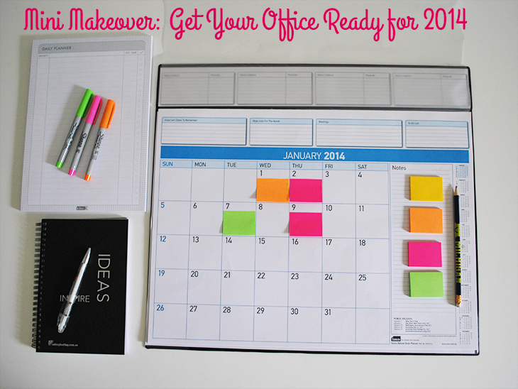 Mini Makeover: Get Your Office Ready for 2014 via Style for a Happy Home