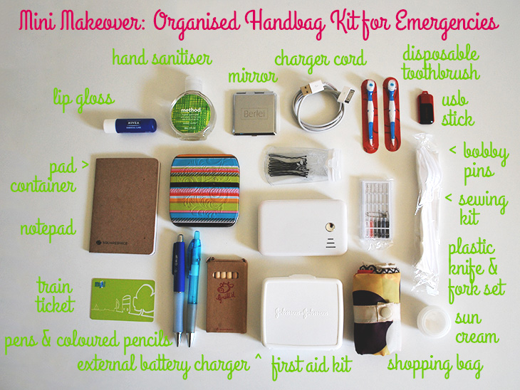 Mini Makeover- Organised Handbag Kit for Emergencies