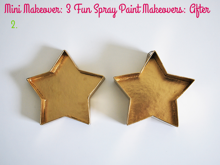 Mini Makeover: 3 Fun Spray Paint Makeovers: After on Style for a Happy Home