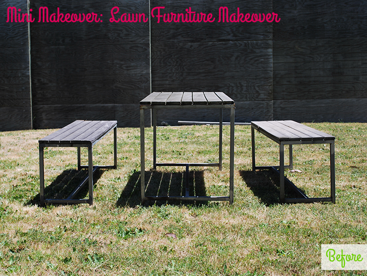 Mini Makeover: Lawn Furniture Makeover Before on Style for a Happy Home