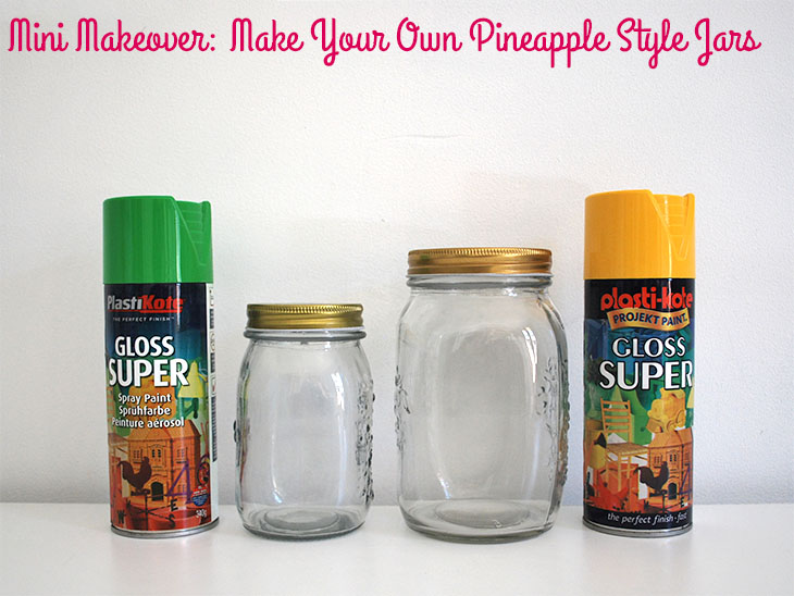 Mini Makeover: Make Your Own Pineapple Style Jars (before) on Style for a Happy Home