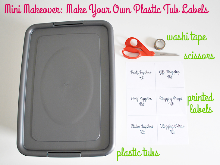 Mini Makeover: Make Your Own Plastic Tub Labels (before) on Style for a Happy Home