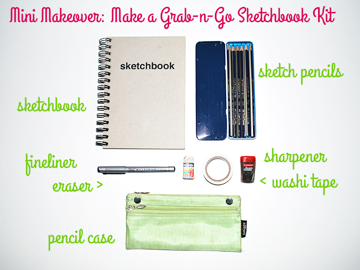 Mini Makeover: Make a Grab-n-Go Sketchbook Kit on Style for a Happy Home
