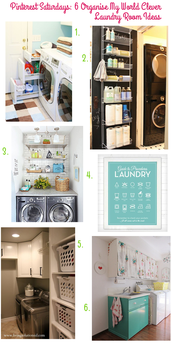 Pinterest Saturdays: 6 Organise My World Clever Laundry Room Ideas on Style for a Happy Home