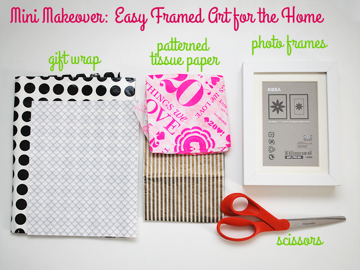 Mini Makeover: Easy Framed Art for the Home on Style for a Happy Home