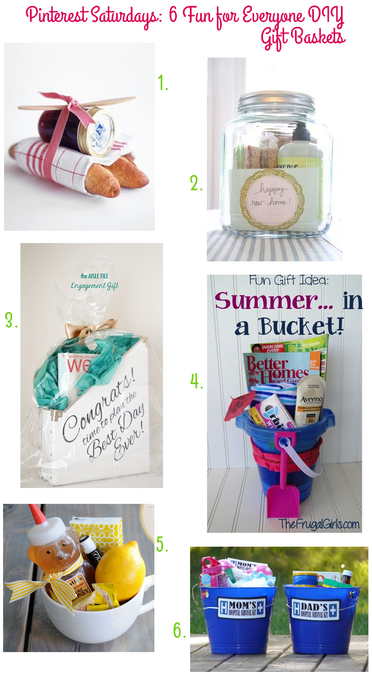 Pinterest Saturdays: 6 Fun for Everyone DIY Gift Baskets on Style for a Happy Home