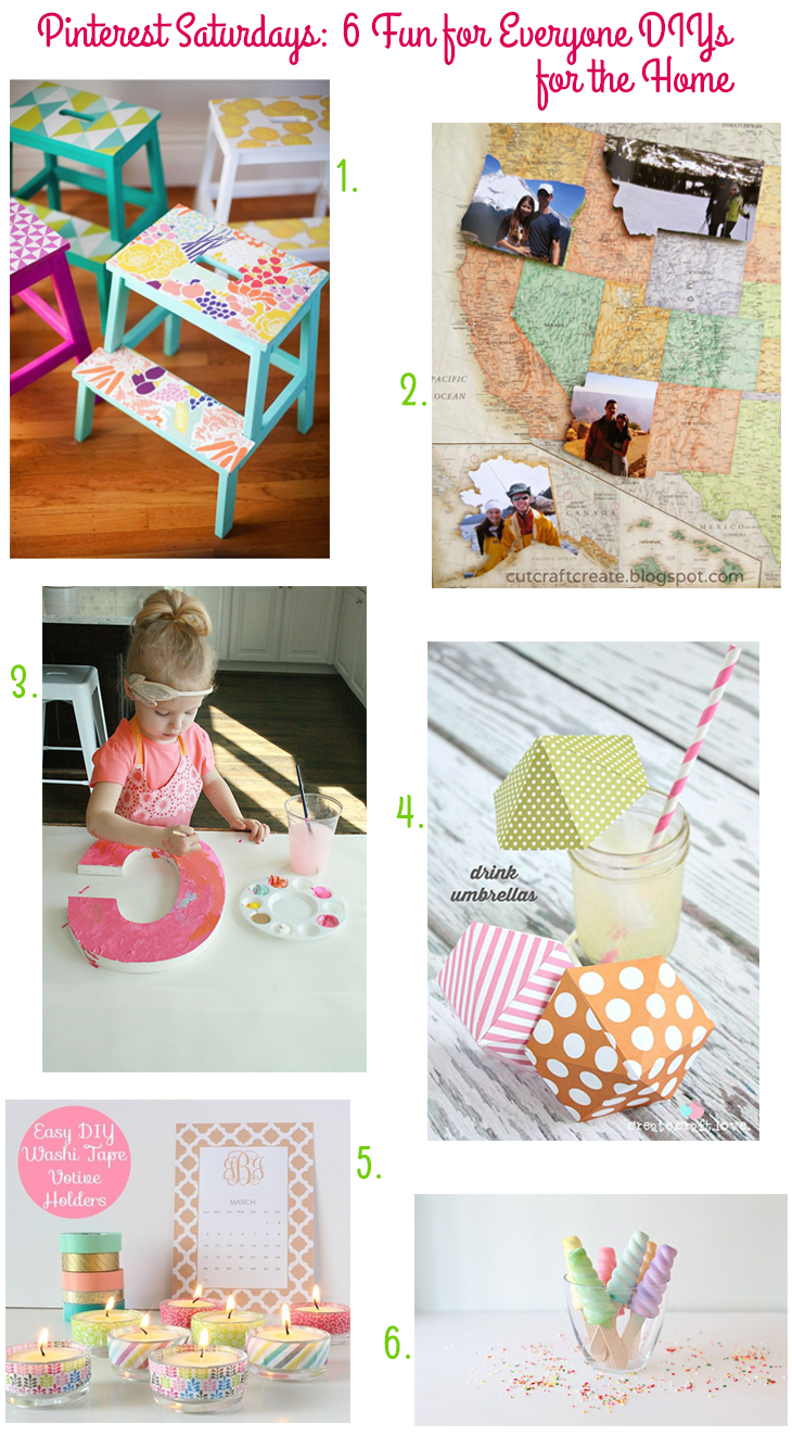 Pinterest Saturdays: 6 Fun for Everyone DIYs for the Home on Style for a Happy Home