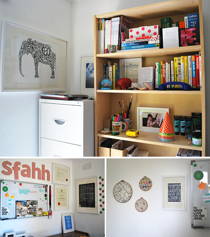 Mini Makeover: My Home Office, a tour of Dannielle's office/studio, on Style for a Happy Home