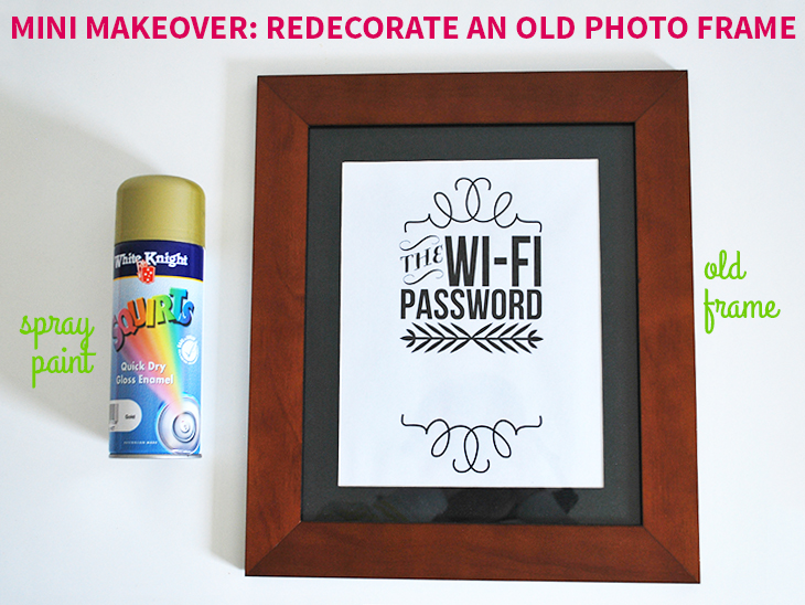 Mini Makeover: Redecorate an Old Photo Frame (before) on Style for a Happy Home //Click for full DIY