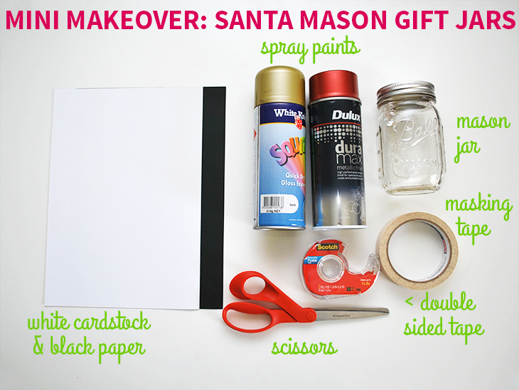 Mini Makeover: Santa Mason Gift Jars on Style for a Happy Home // Click for full DIY