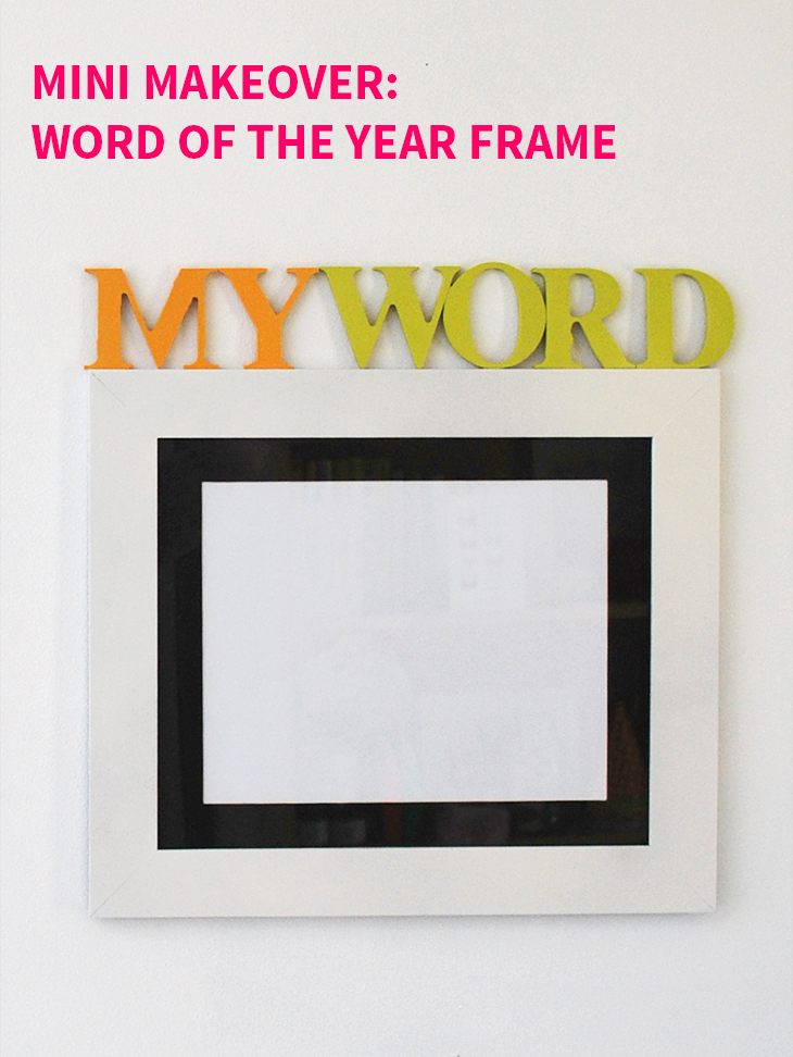 Mini Makeover: Word of the Year Frame on Style for a Happy Home // click for DIY