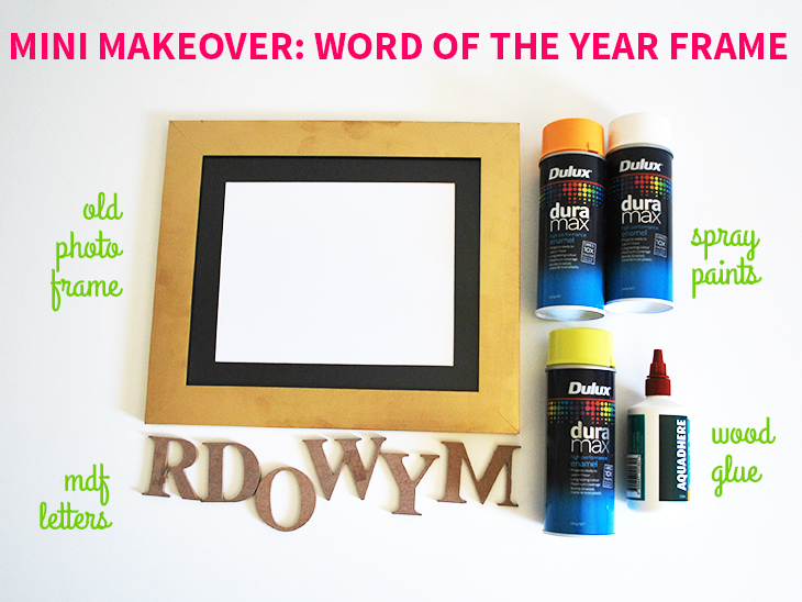 Mini Makeover: Word of the Year Frame on Style for a Happy Home // click for DIY
