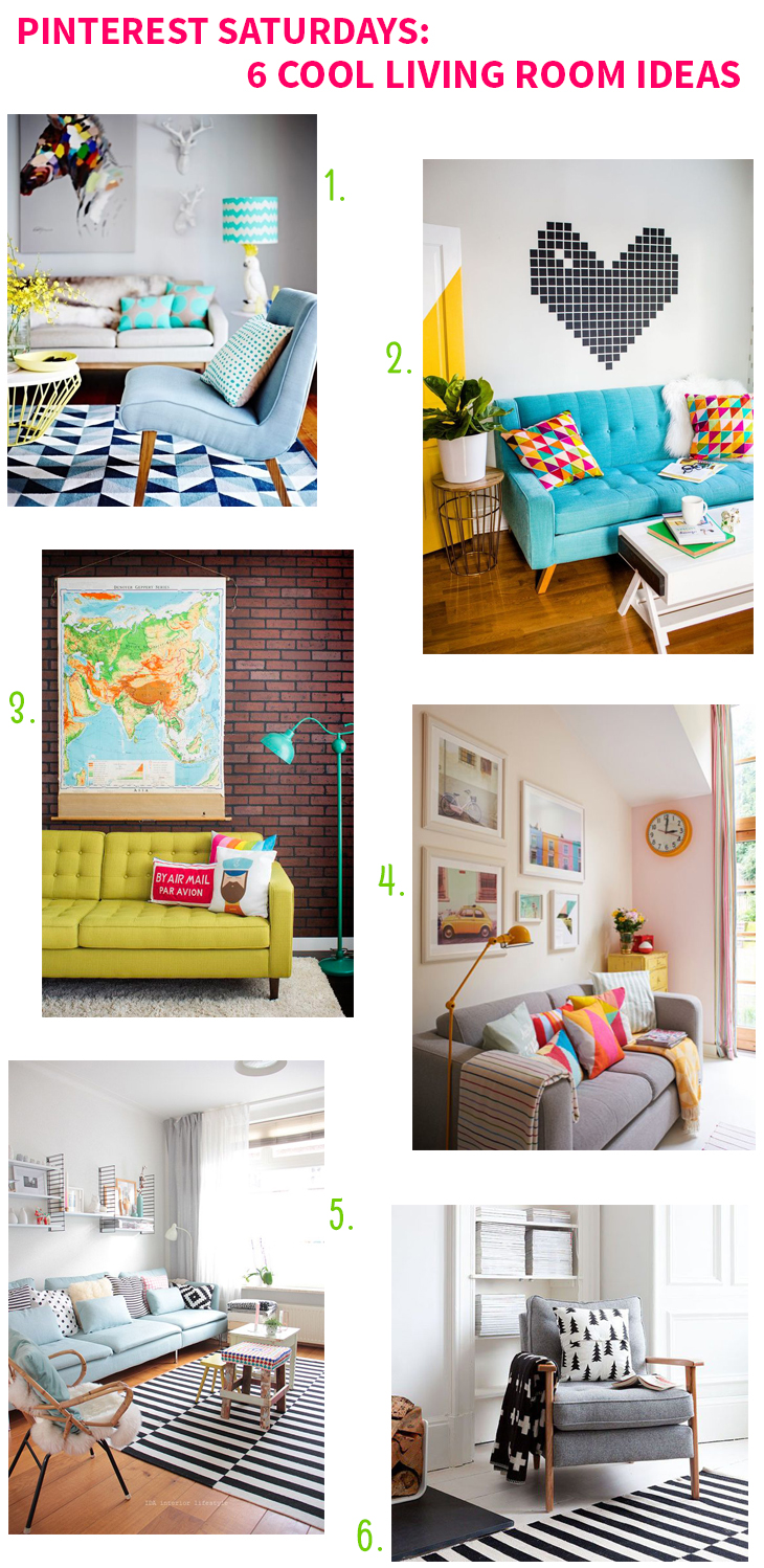 Pinterest Saturdays: 6 Cool Living Room Ideas on Style for a Happy Home // Click for details