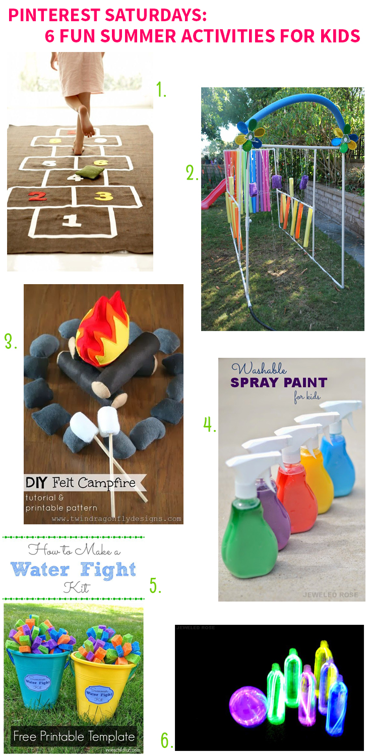 Pinterest Saturdays: 6 Fun Summer Activities for Kids on Style for a Happy Home // Click for details
