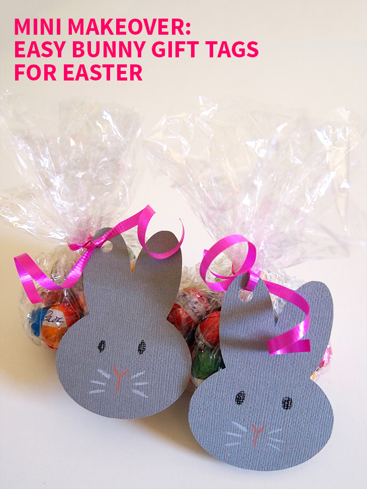 Mini Makeover: Easy Bunny Gift Tags for Easter on Style for a Happy Home // Click for DIY