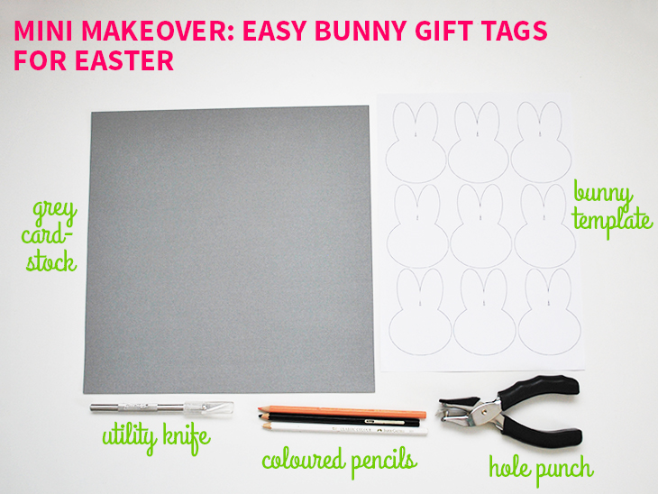 Mini Makeover: Easy Bunny Gift Tags for Easter on Style for a Happy Home // Click for DIY