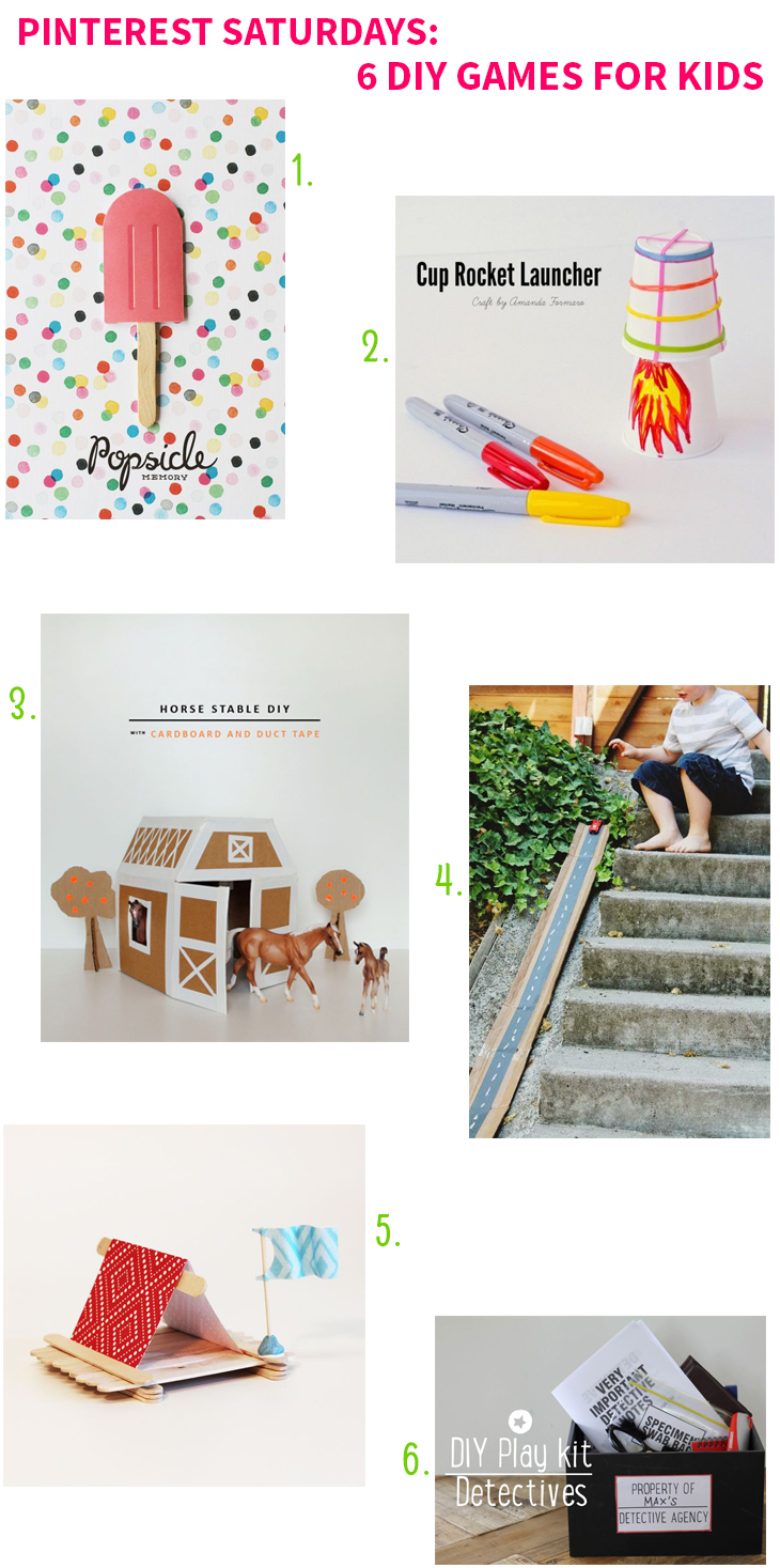 Pinterest Saturdays: 6 DIY Games for Kids on Style for a Happy Home // Click for details