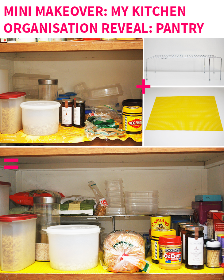 Mini Makeover: My Kitchen Organisation Reveal: Pantry (Shelf 1) on Style for a Happy Home // Click for more