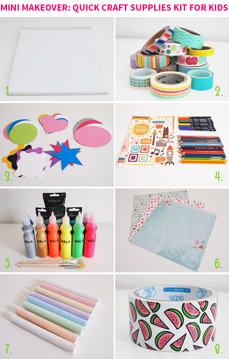 Mini Makeover: Quick Craft Supplies Kit for Kids on Style for a Happy Home // Click for details