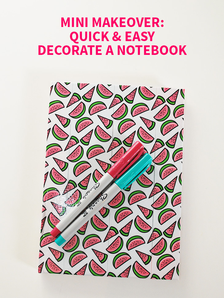 Mini Makeover: Quick & Easy Decorate a Notebook on Style for a Happy Home // Click for DIY
