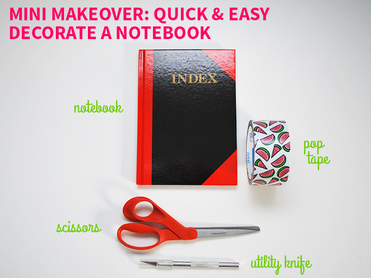 Mini Makeover: Quick & Easy Decorate a Notebook on Style for a Happy Home // Click for DIY
