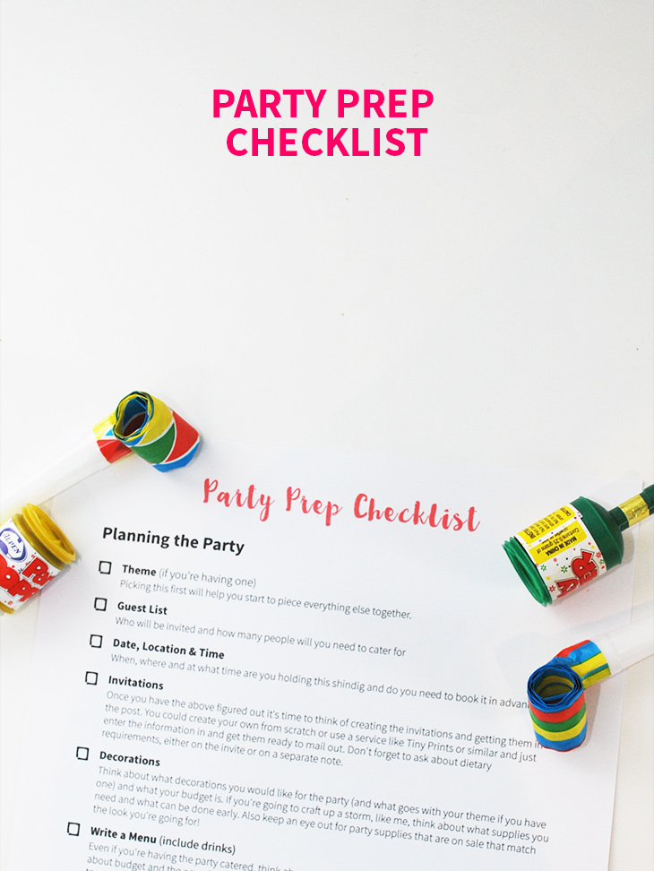 Party Prep Checklist for before, during and after your party on Style for a Happy Home // Click for more