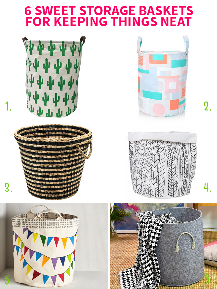 6 Sweet Storage Baskets for Keeping Things Neat on Style for a Happy Home // Click for details