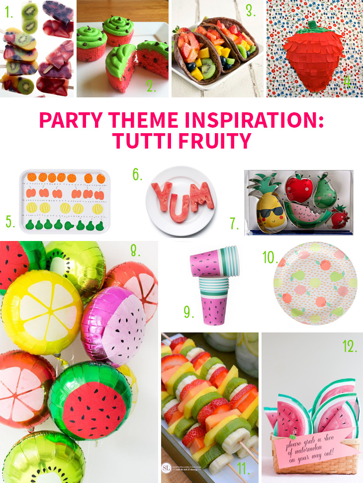 Party Theme Inspiration: Tutti Fruity on Style for a Happy Home //Click for details