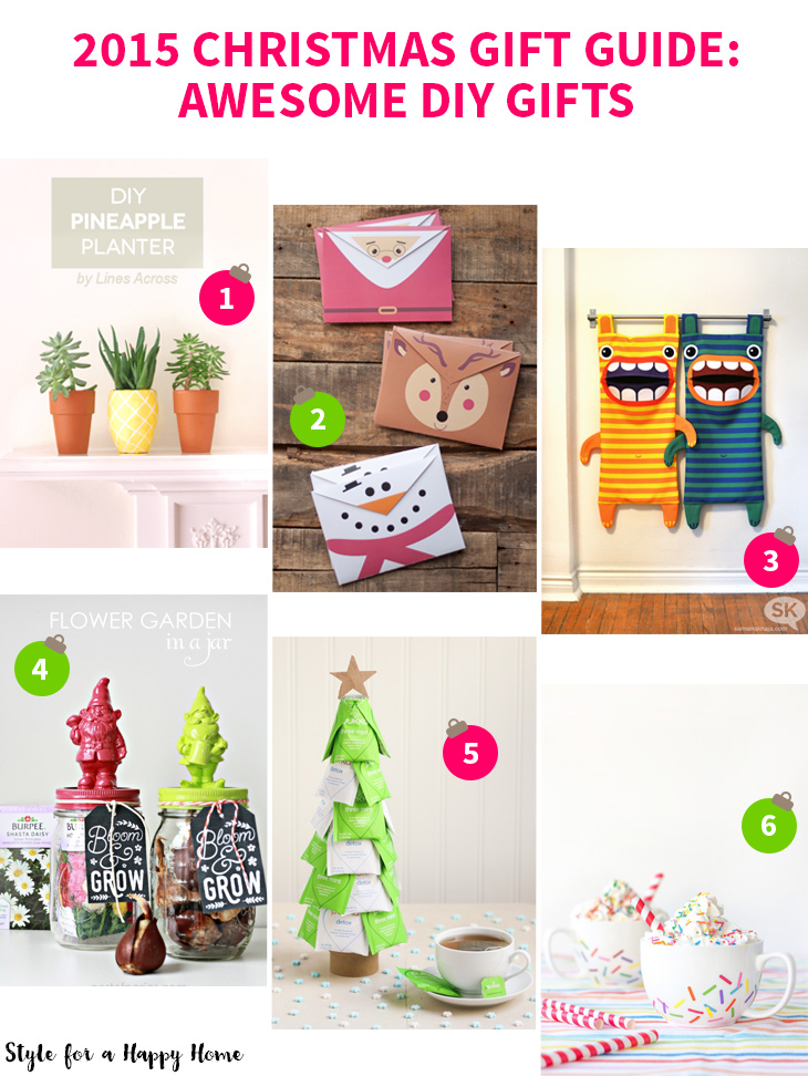 2015 Christmas Gift Guide: Awesome DIY Gifts on Style for a Happy Home // Click for details