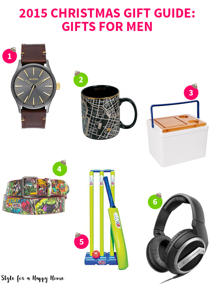 2015 Christmas Gift Guide: Gifts for Men on Style for a Happy Home // Click for details