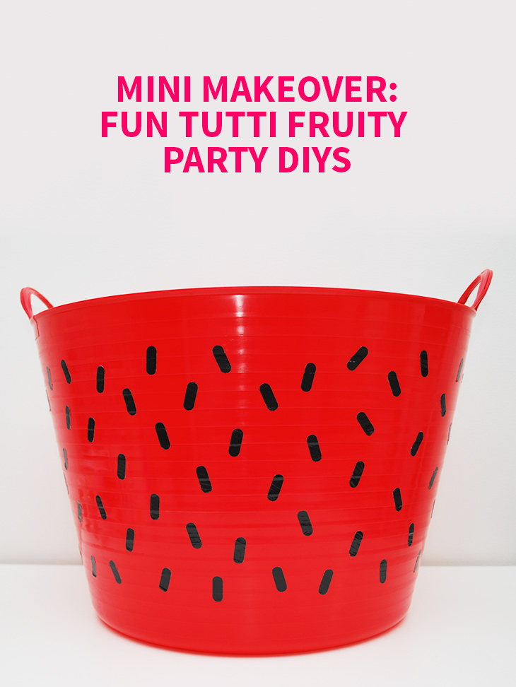 Mini Makeover: Fun Tutti Fruity Party DIYs on Style for a Happy Home // Click for DIY
