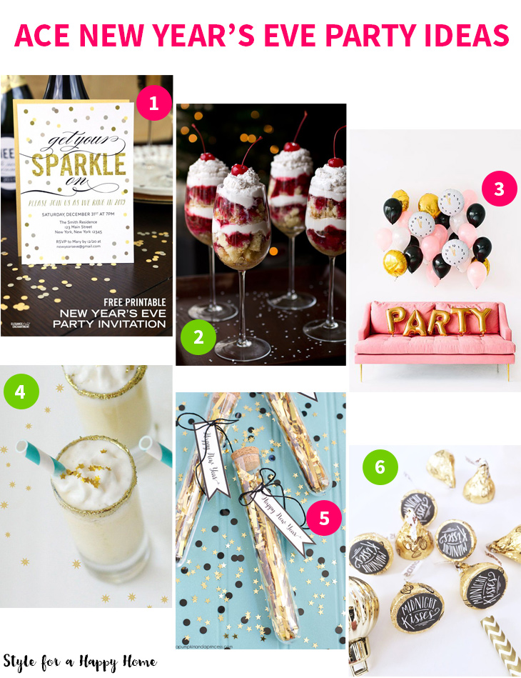 Ace New Year's Eve Party Ideas on Style for a Happy Home // Click for details