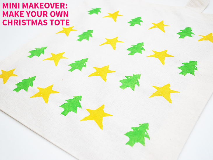 Mini Makeover: Make Your Own Christmas Tote on Style for a Happy Home // Click for DIY