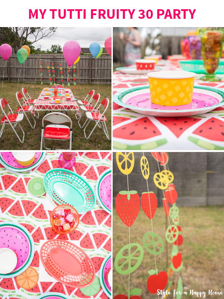 My Tutti Fruity 30 Party on Style for a Happy Home // Click for more