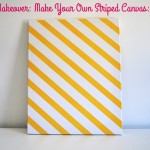 Mini Makeover: Make Your Own Striped Canvas (after) on Style for a Happy Home