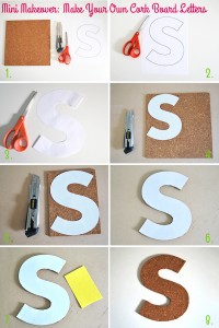 Mini Makeover: Make Your Own Cork Board Letters | Style for a Happy Home